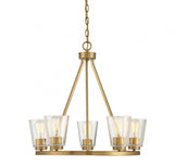Contemporary 5 Light Chandelier from the Calhoun Collection