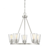 Contemporary 5 Light Chandelier from the Calhoun Collection