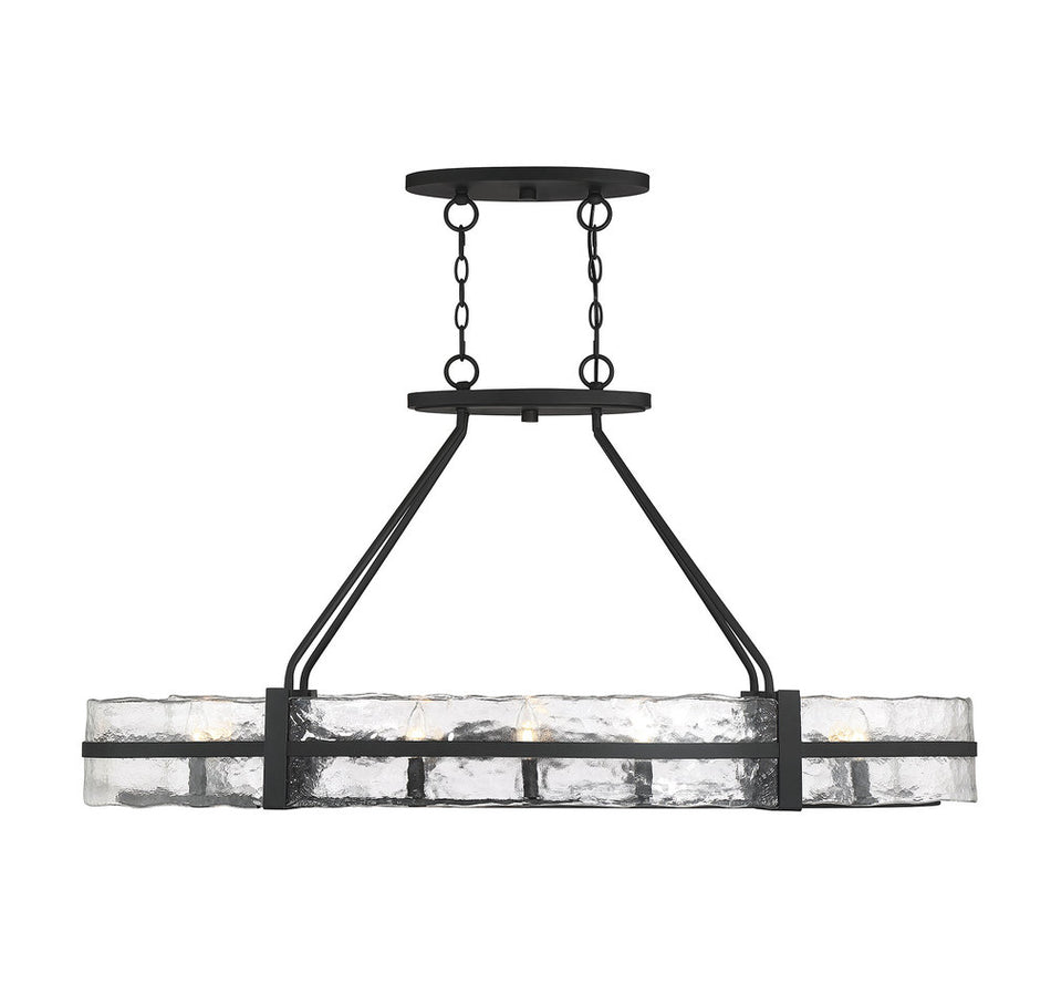 Craftsman/Mission 10 Light Chandelier from the Hudson Collection