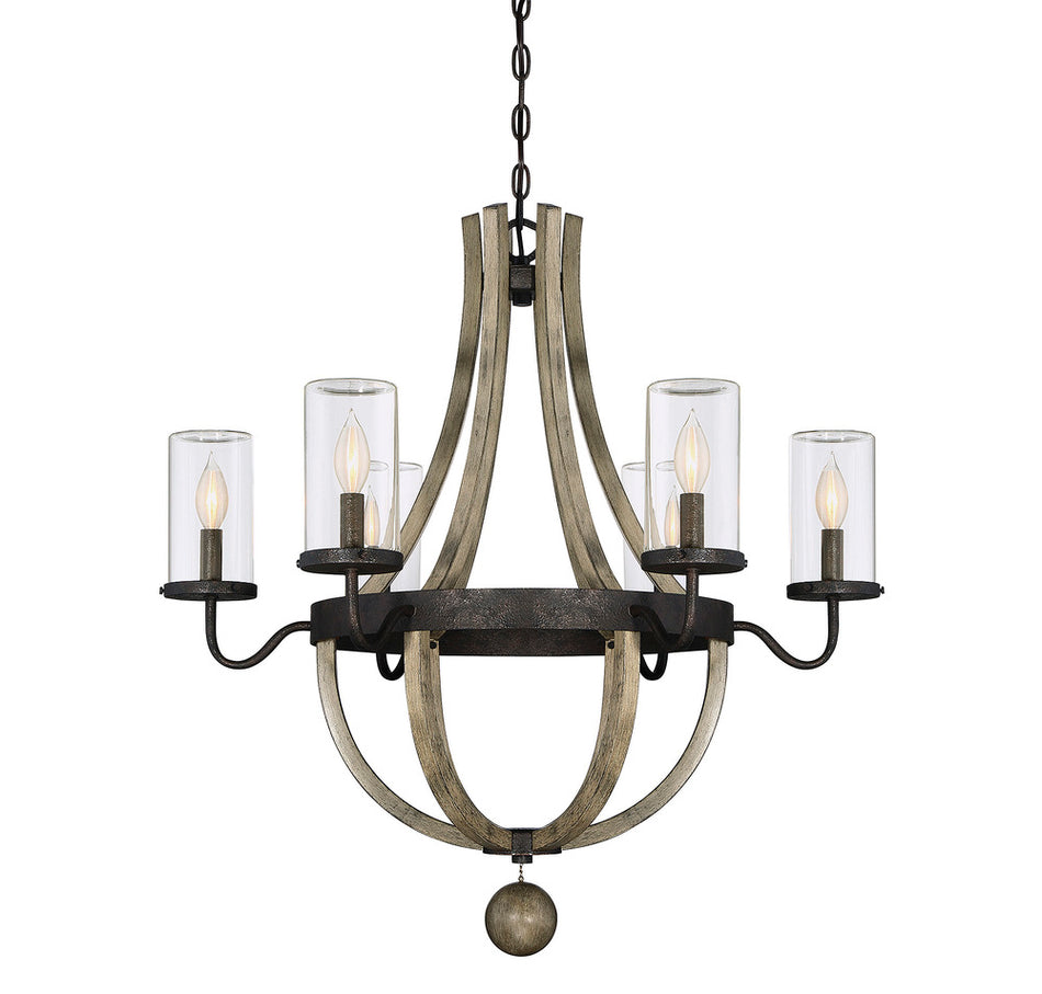 Modern 6 Light Chandelier from the Eden Collection
