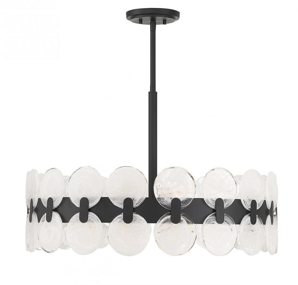 Modern 6 Light Chandelier from the Boca Collection