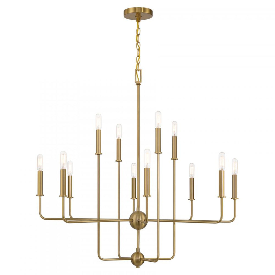 Contemporary 12 Light Chandelier from the Avondale Collection