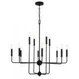 Contemporary 12 Light Chandelier from the Avondale Collection