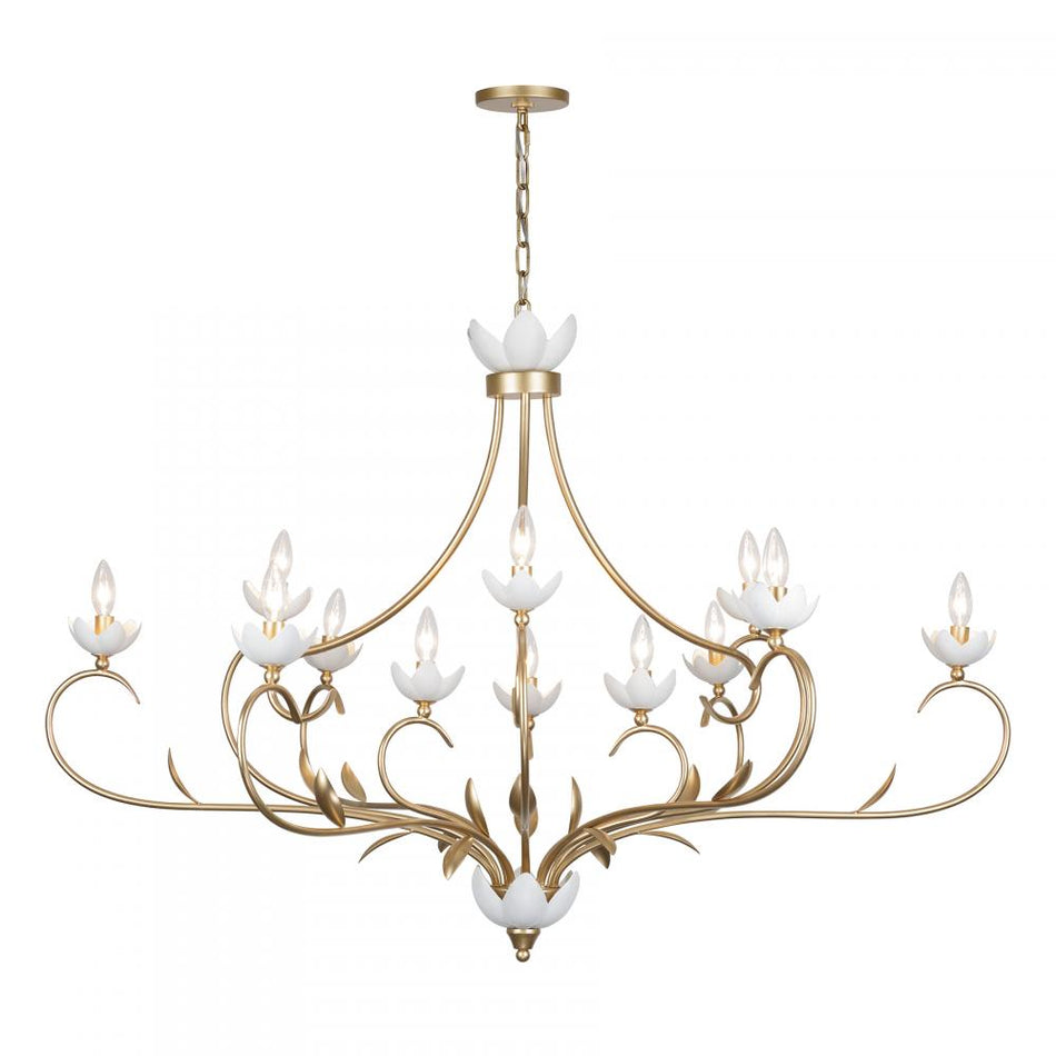 Contemporary 12 Light Chandelier from the Muse Collection