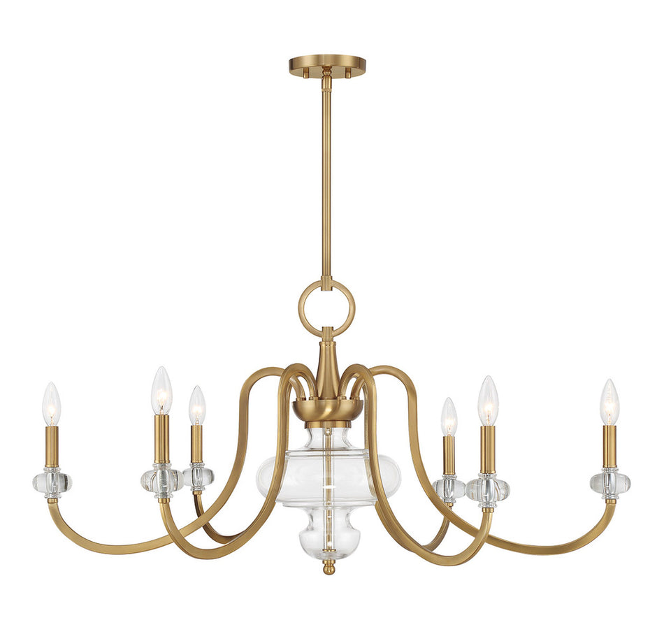 Traditional 6 Light Chandelier from the Bergdorf Collection