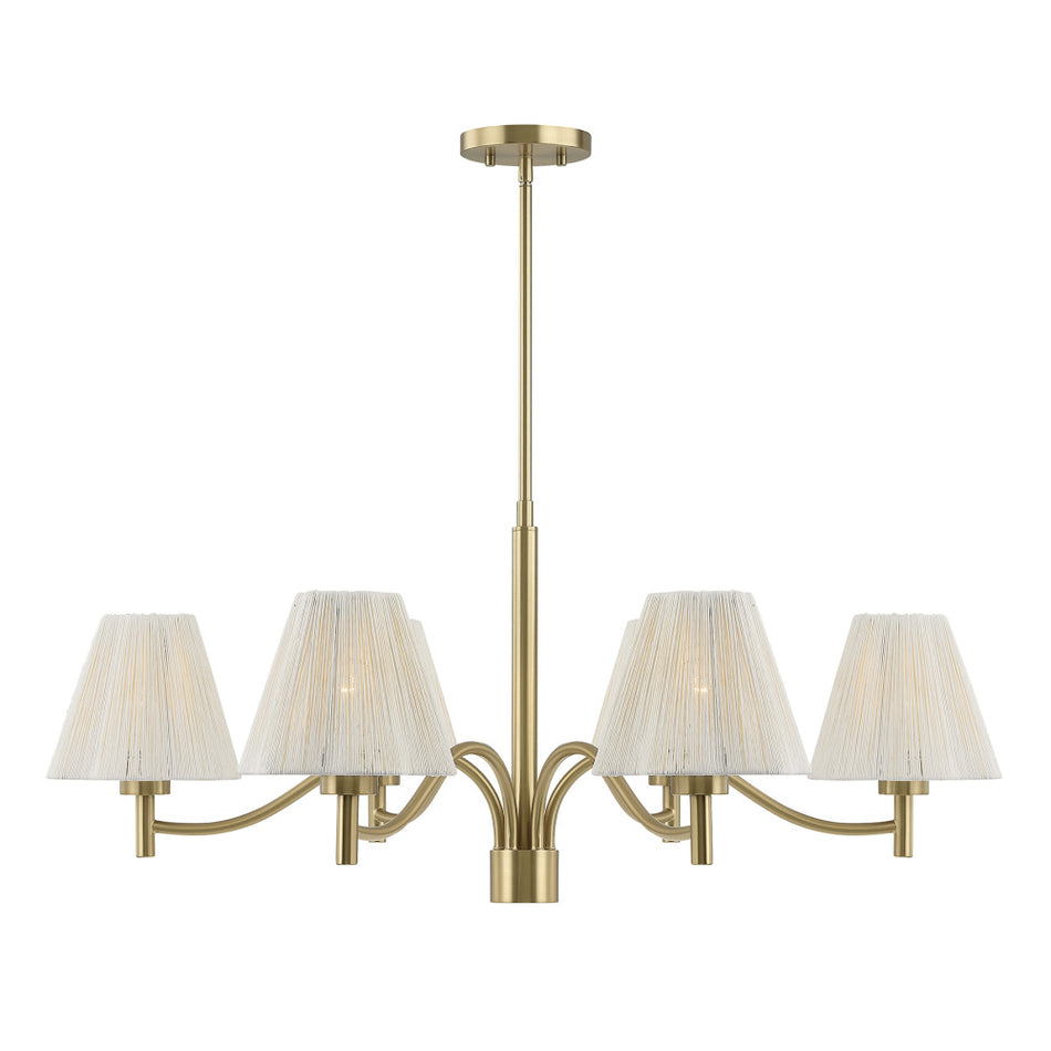 Transitional 6 Light Chandelier from the Rosa Collection