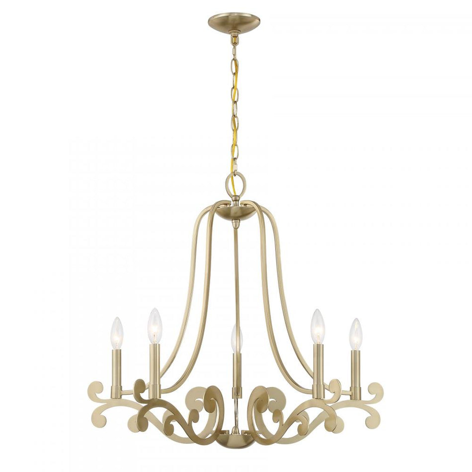 5 Light Chandelier from the Lombard Collection