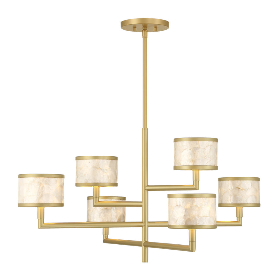 6 Light Chandelier from the Mariquita Collection