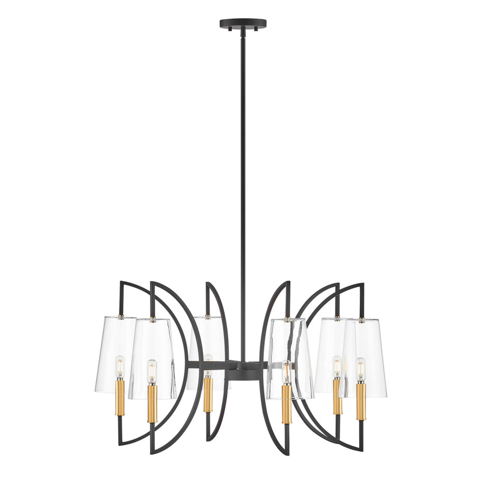 Modern 6 Light Chandelier from the Hanley Collection