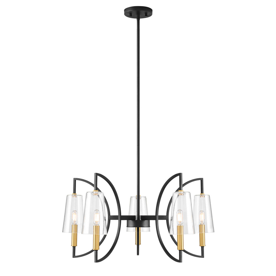 Modern 5 Light Chandelier from the Hanley Collection