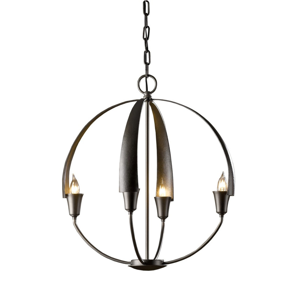 Contemporary 12 Light Chandelier from the Cirque Collection