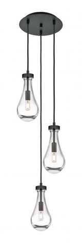 Contemporary Multi Light Pendant from the Owego Collection