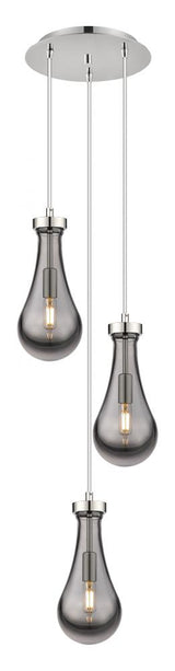 Contemporary Multi Light Pendant from the Owego Collection