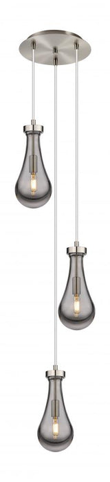 Contemporary Multi Light Pendant from the Owego Collection