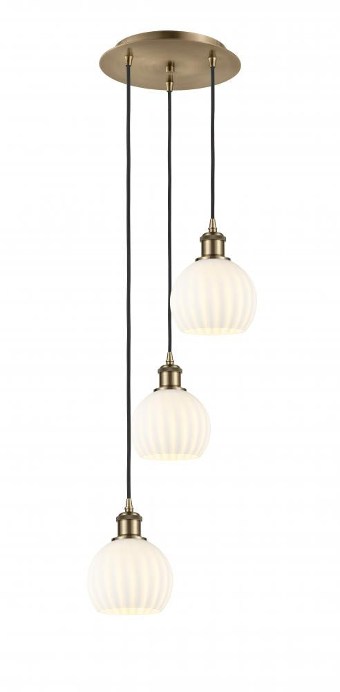 Traditional Multi Light Pendant from the Athens Water Glass Collection