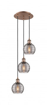 Traditional Multi Light Pendant from the Athens Water Glass Collection