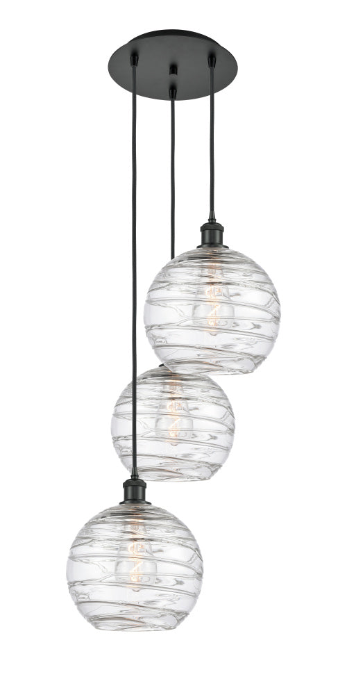 Traditional Multi Light Pendant from the Athens Water Glass Collection