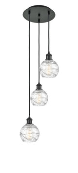 Traditional Multi Light Pendant from the Athens Water Glass Collection