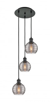 Traditional Multi Light Pendant from the Athens Water Glass Collection