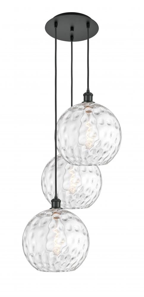 Traditional Multi Light Pendant from the Athens Water Glass Collection