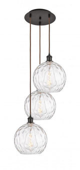 Traditional Multi Light Pendant from the Athens Water Glass Collection