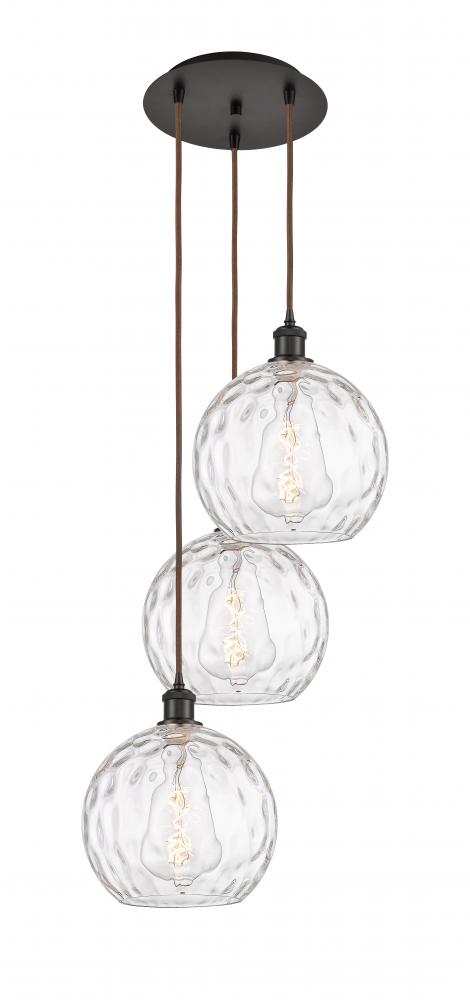 Traditional Multi Light Pendant from the Athens Water Glass Collection