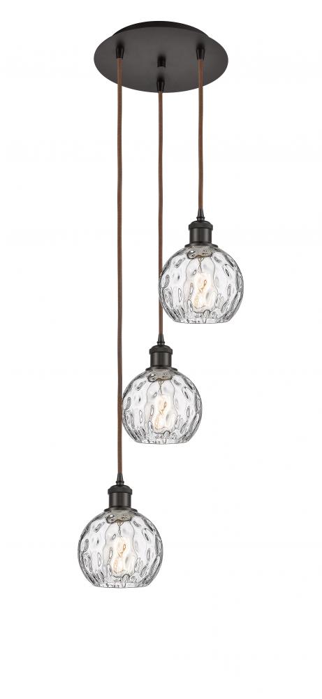 Traditional Multi Light Pendant from the Athens Water Glass Collection