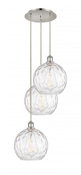Traditional Multi Light Pendant from the Athens Water Glass Collection
