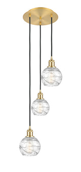 Traditional Multi Light Pendant from the Athens Water Glass Collection