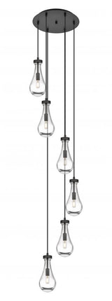 Contemporary Multi Light Pendant from the Owego Collection
