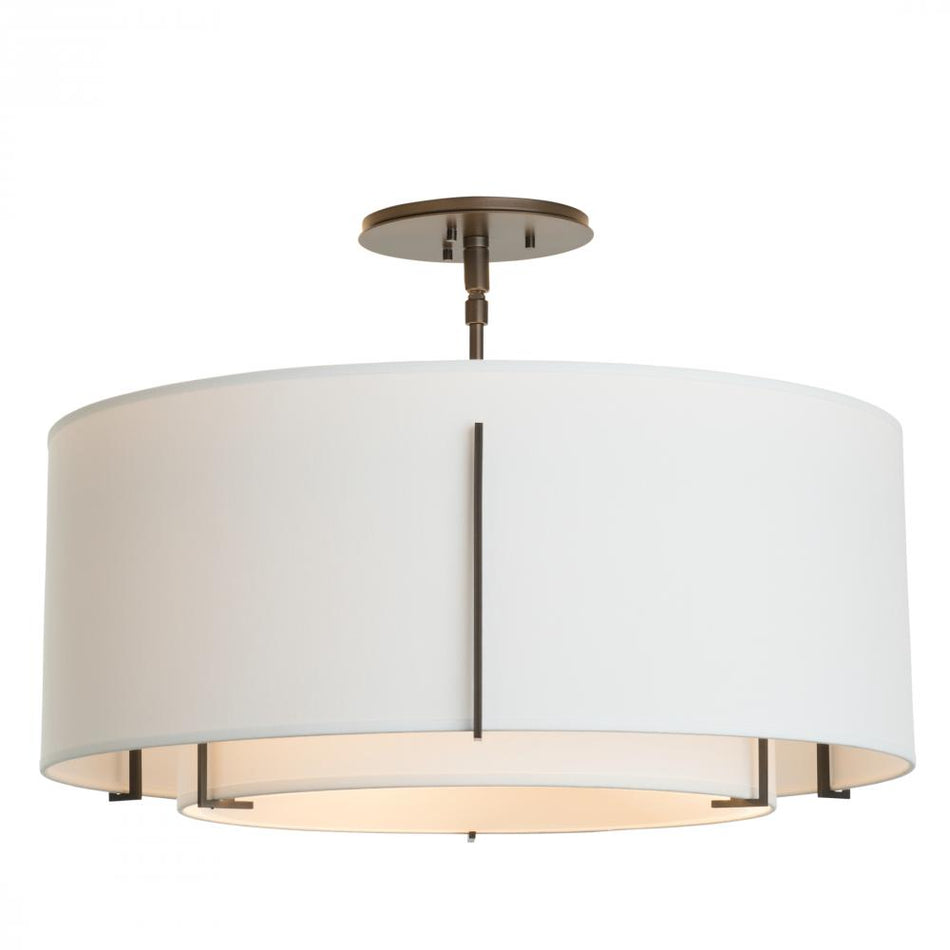 Contemporary Drum Shade Semi-Flush Mount from the Exos Collection