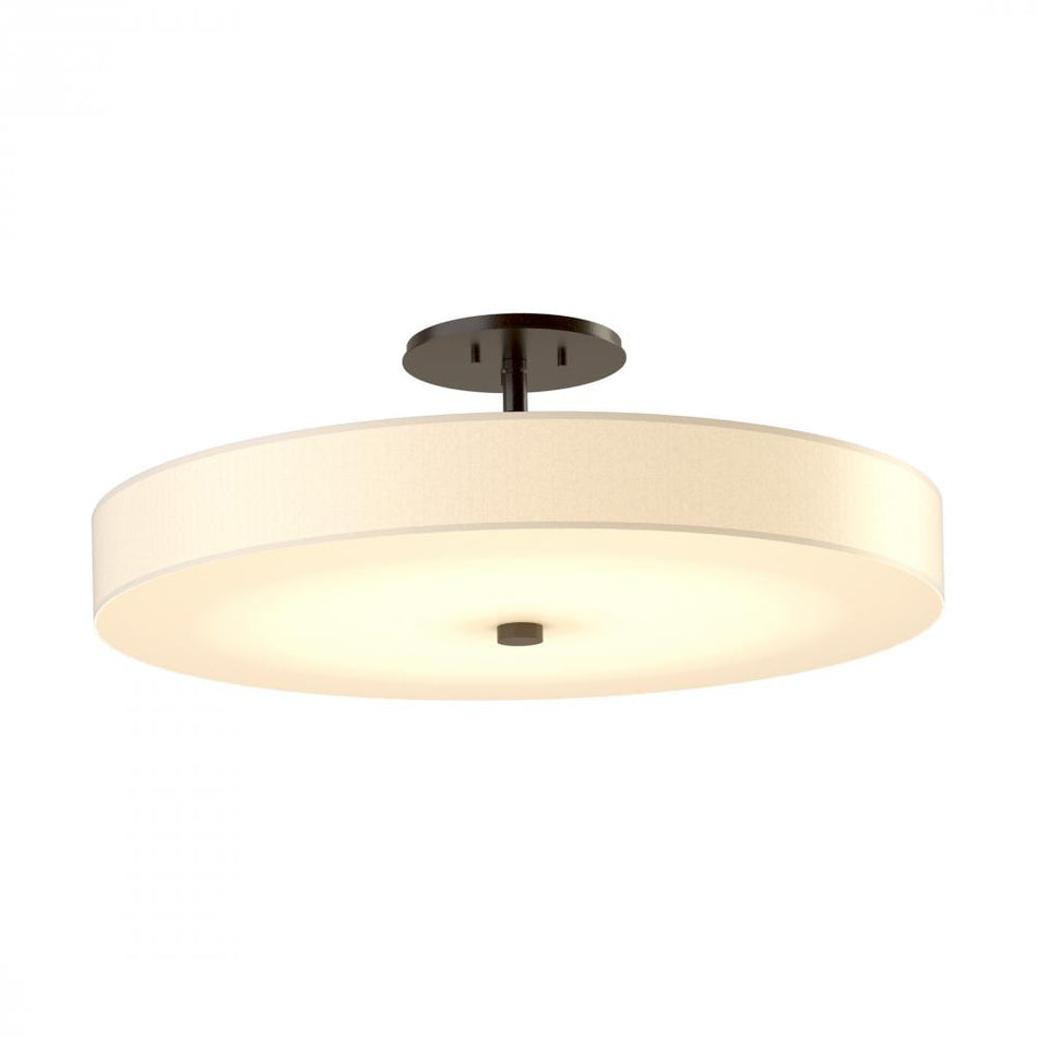 Contemporary Drum Shade Semi-Flush Mount from the Disq Collection