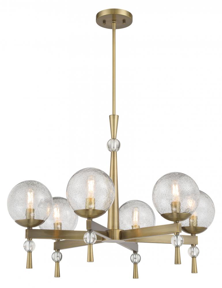 Modern 6 Light Chandelier from the Populuxe Collection