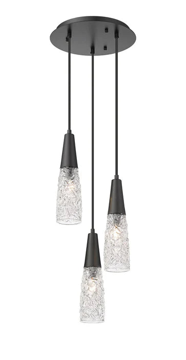 Contemporary Multi Light Pendant from the Amherst Brook Collection