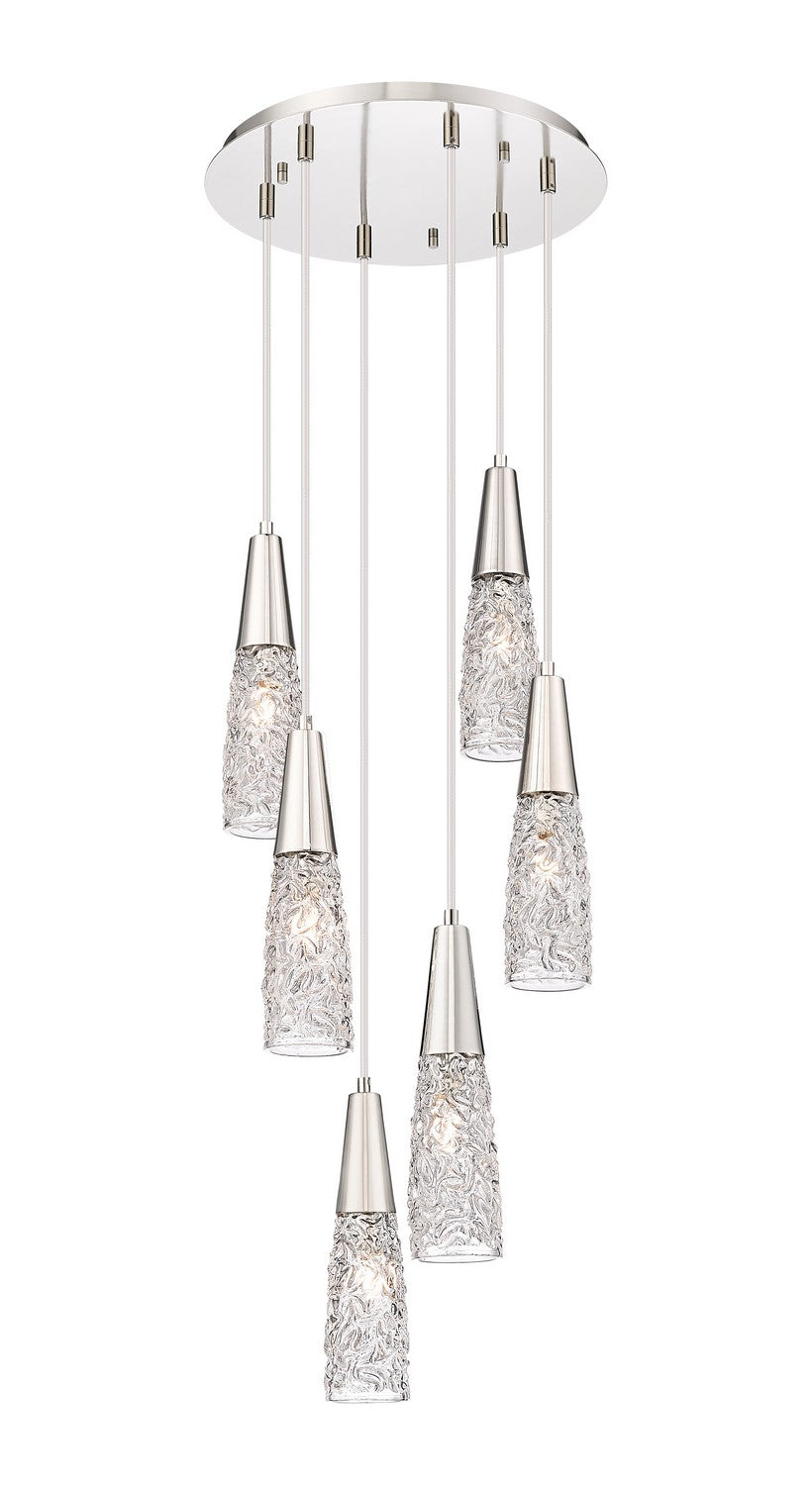 Contemporary Multi Light Pendant from the Amherst Brook Collection