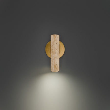 Modern Forms Holden Task Light BL234608-WV/AB Beige Travertine Aged Brass