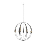 Contemporary 12 Light Chandelier from the Cirque Collection