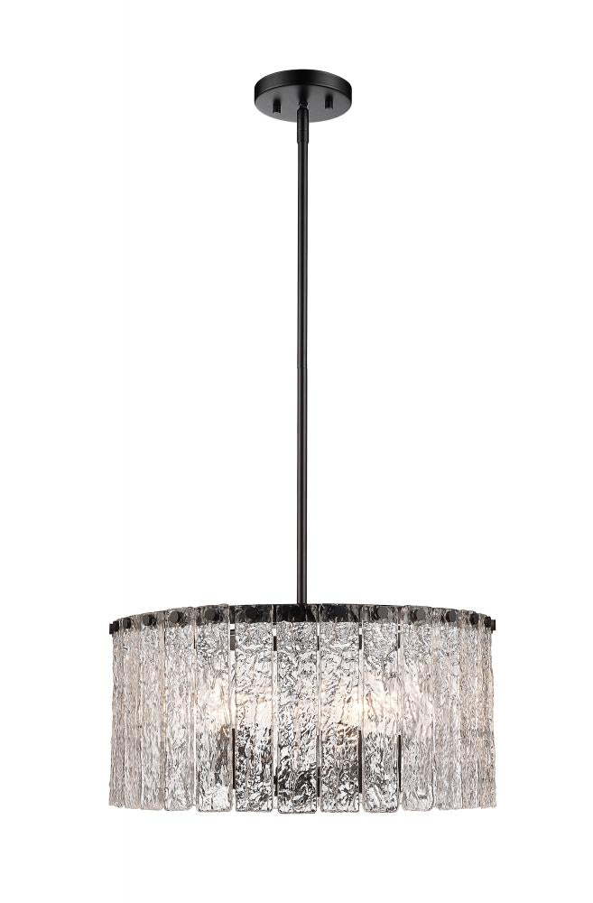 Contemporary Drum Shade Pendant from the Glacier Collection