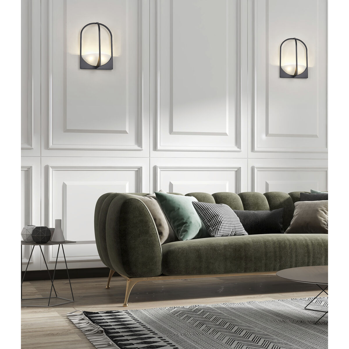 Z-Lite Devon 2 Light Wall Sconce 1947-2S-MB - detail view