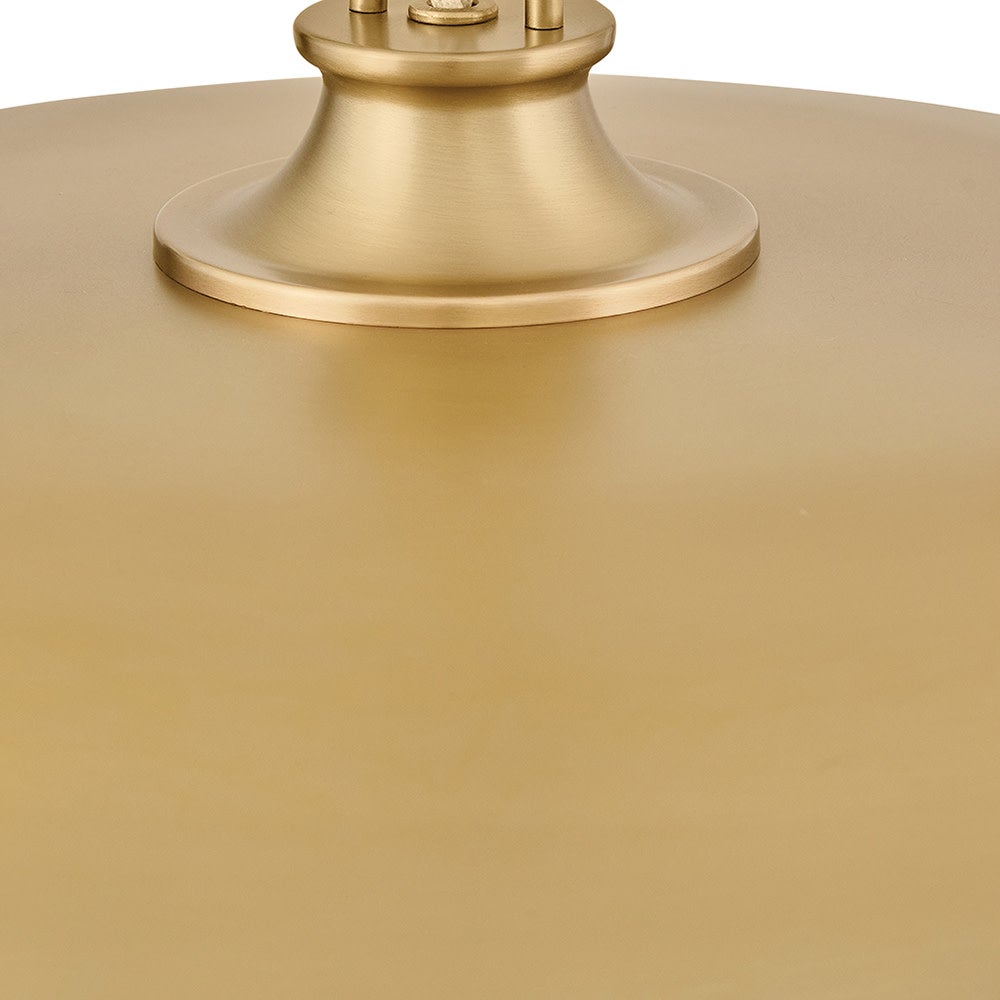 Sadie 18" Shallow Pan Pendant in Lacquered Brass