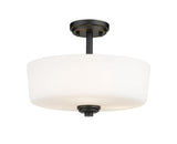 Transitional Drum Shade Semi-Flush Mount from the Arlington Collection