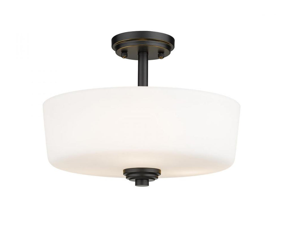 Transitional Drum Shade Semi-Flush Mount from the Arlington Collection