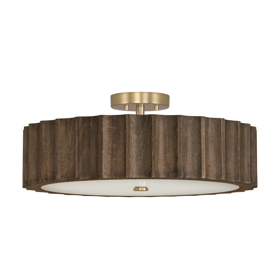 Transitional Drum Shade Semi-Flush Mount from the Cody Collection