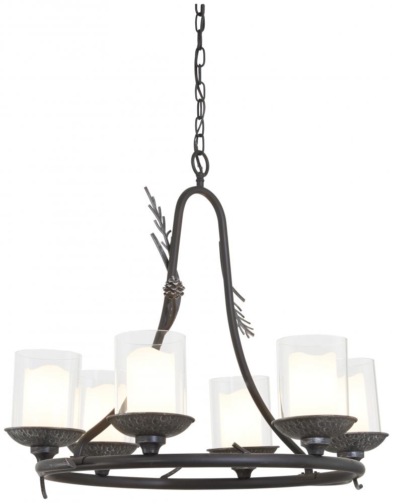Ponderosa Ridge - 6 Light Outdoor Chandelier