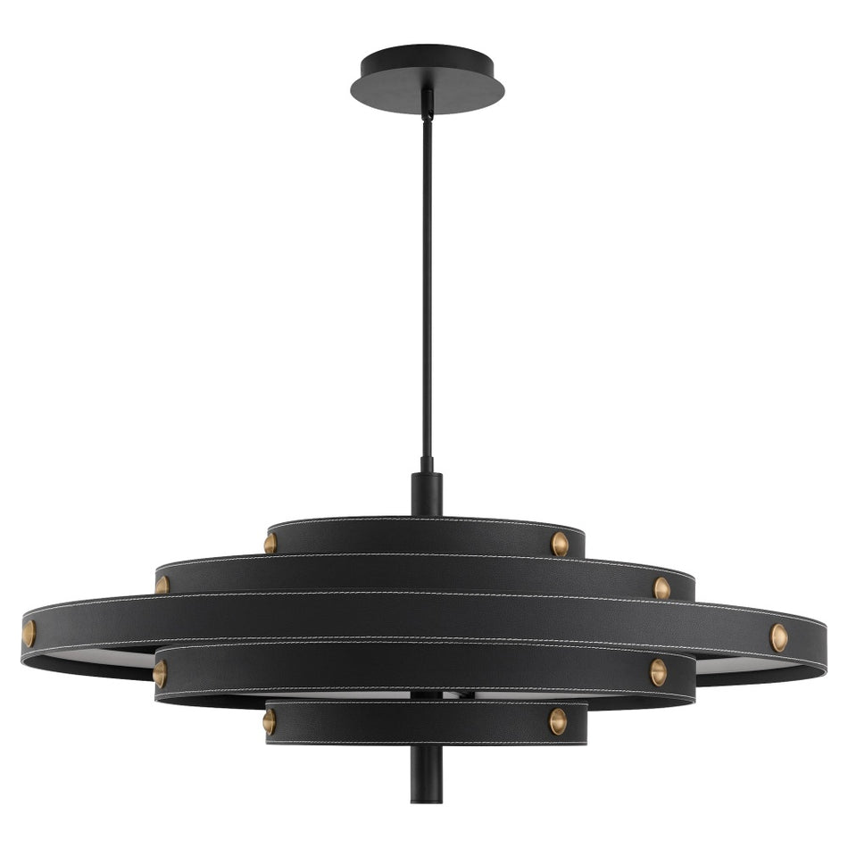 Borealis 5cct Leather Pendant - Bk