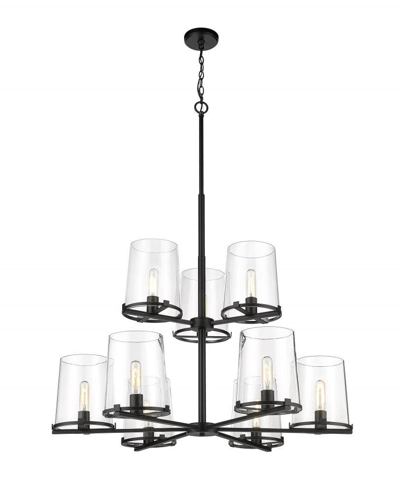 Transitional 9 Light Chandelier from the Callista Collection
