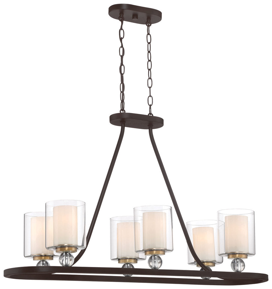 Transitional Candle Island Light from the Studio 5 Collection