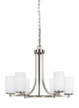 Transitional 6 Light Chandelier from the Hettinger Collection