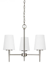 Contemporary 3 Light Chandelier from the Driscoll Collection