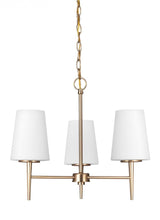 Contemporary 3 Light Chandelier from the Driscoll Collection